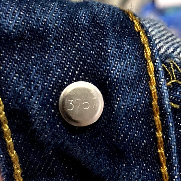 Levi's Vintage 501 Button Fly Original Straight Leg Fit Wide PatchBlue Jeans 36x - Picture 9 of 16